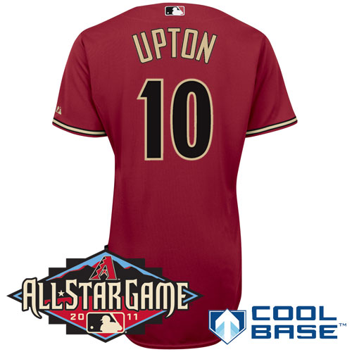 2011 All-Star Patch Nike Arizona Diamondbacks 10 Justin Upton Red Cool Base MLB Jersey 2011 All-Star Patch Nike Arizona Diamondbacks 10 Justin Upton Red Cool Base MLB Jersey